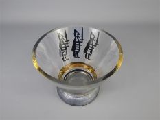 A Swedish Svenska Glasbruk -Bengt Lindberg Design Viking Glass Bowl