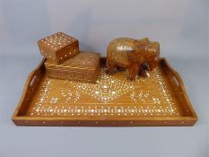 A Syrian Marquetry Tray