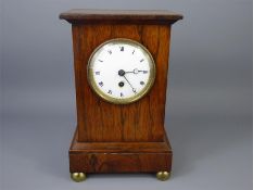 A Georgian Rosewood-Cased Library Clock