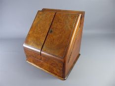 A Victorian Burr Yew Stationary Box