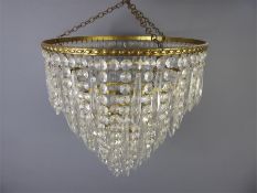 A Pair of Cut-Glass Chandeliers