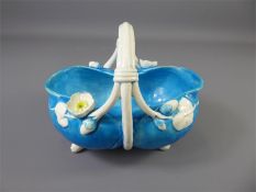 A Minton Blue Glazed Bon Bon Basket