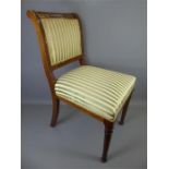 A Pair of Green Regency Stripe Dining Chairs