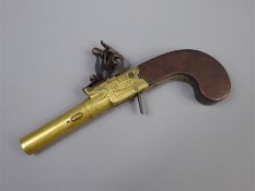 A 19th Century Ketland & Adams Flintlock Pocket Pistol