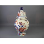 A Large Mason's Antique Ironstone Imari Vase and Cover