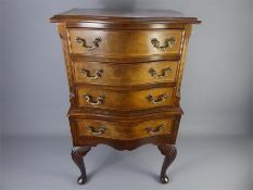 A Vintage Mahogany Bow-Fronted Chest of Drawers