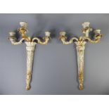 A Pair of Antique Cast Iron Wall Sconce
