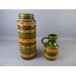 A Vintage West German Pillar Vase and Jug