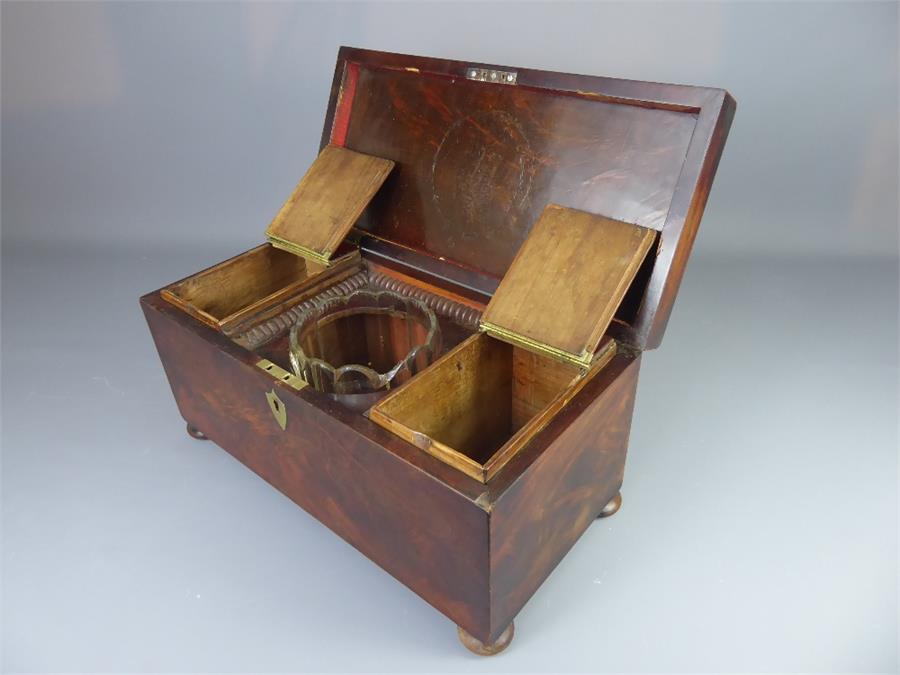 A Late Georgian Mahogany Tea Caddy - Image 4 of 5