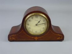 An Edwardian French 8-Day Mahogany Inlaid Mantle Clock