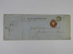 Postal History - GB 1854 6d Embossed on Long Envelope