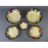 Five Royal Doulton Pansy Pattern Plates