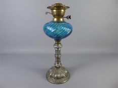 A Victorian Spelter Oil-Lamp