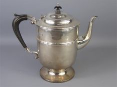 An Edwardian Silver Coffee Pot