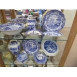 A Collection of Spode Blue and White Porcelain