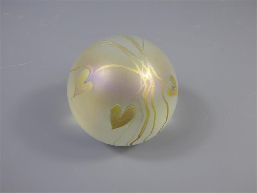 A Large Iridescent Paperweight