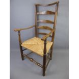 Circa 1810 Rush-Seated Ladder Back Chair