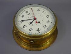 A Circa 1920's Smiths Astral Brass Cased Ships Clock