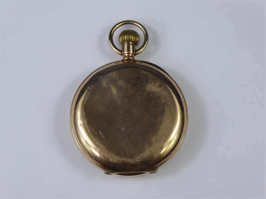 An Edwardian Waltham's USA 9ct Gold Half-Hunter Pocket Watch - Bild 3 aus 8