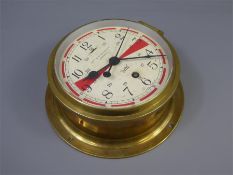 A Smiths Sestrel Brass Cased Ships Clock