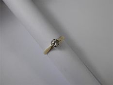 A 9ct Yellow Gold Solitaire Diamond Ring