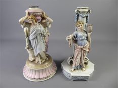 A 19th Century Continental Porcelain Candlestick