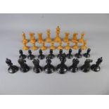 A Victorian Staunton Box Wood Weighted Chess Set
