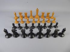 A Victorian Staunton Box Wood Weighted Chess Set