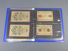 A Folder of 91 Banknotes