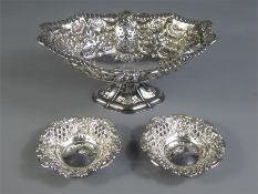 A Pair of Silver Pierced Bon Bon Dishes