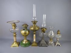 A Quantity of Six Victorian Oil Lamps