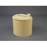 A 19th Century Ivory Cylindrical Tobacco Jar and Cover