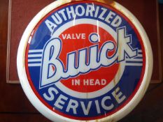 A Vintage Glass Buick Petrol Pump Globe