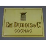 An Enamel Vintage Sign of Em. Dubois & Co., Cognac