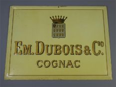 An Enamel Vintage Sign of Em. Dubois & Co., Cognac