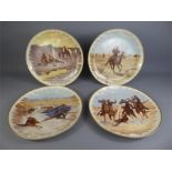 A Set of Four Large Gorham 'Frederick Remington Fine China' Plates