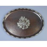 Hugh Wallis Arts and Crafts Hammered Copper and Silver Tray