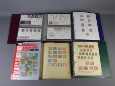 Box of Three Stamp Albums and Loose of QV to QEII period GB