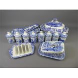 A Collection of Spode Blue and White Porcelain