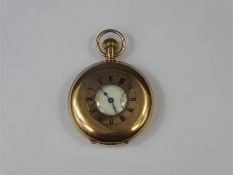 An Edwardian Waltham's USA 9ct Gold Half-Hunter Pocket Watch