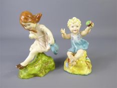 After Royal Worcester Figurines of Toddlers