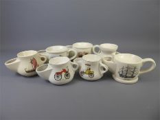 Seven Vintage Porcelain Shaving Mugs