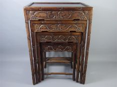 Antique Chinese Hardwood Nest of Three Tables