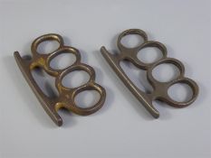 A Pair of Metal Knuckle-Dusters