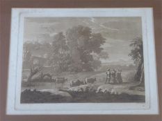 After Claude Lorrain Sepia Etchings
