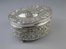 A Sterling Silver Israeli Etrog Box