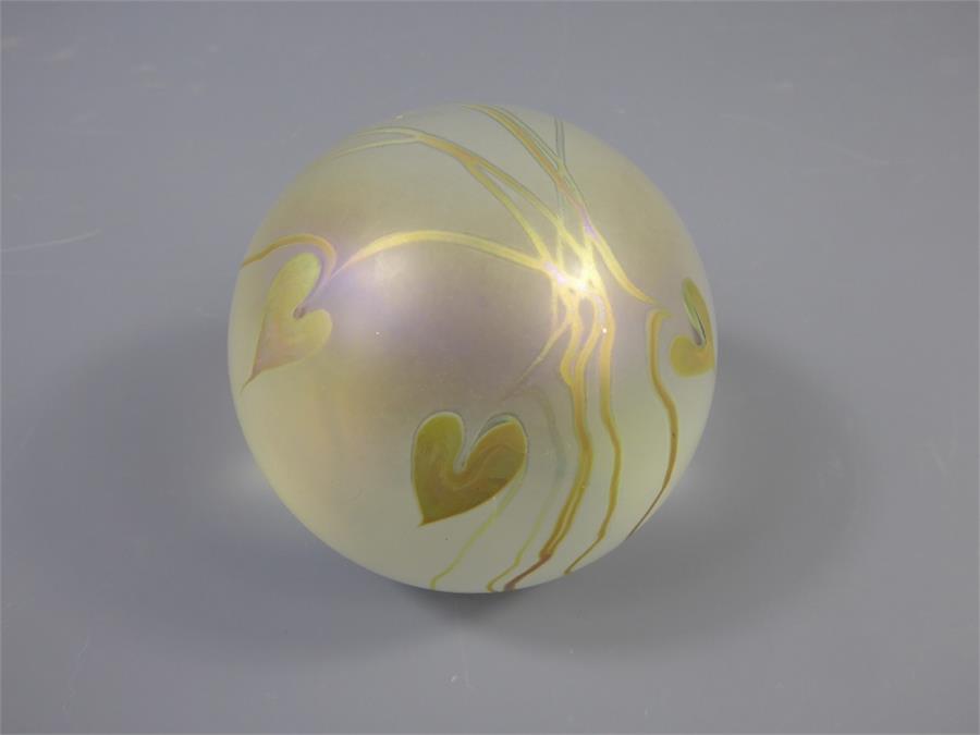 A Large Iridescent Paperweight - Image 2 of 2