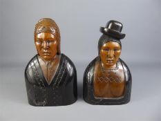 A Pair of Peruvian Hand Carved Figurines