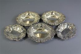 A Trio of Silver Bon Bon Dishes