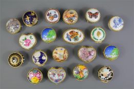 A Quantity of Commemorative Royal Worcester Porcelain Pill Boxes.